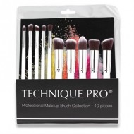 Technique® Pro Lux Makeupborstar, Silver edition - 10 st